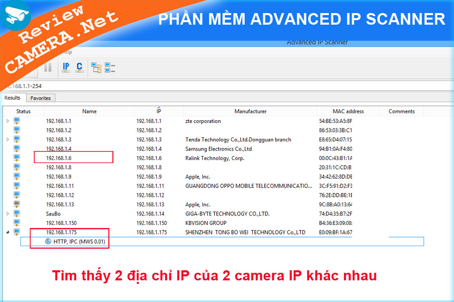 Phần mềm Advanced IP Scanner