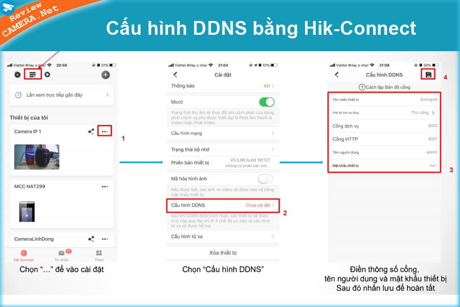 Cấu hình DDNS bằng hik connect