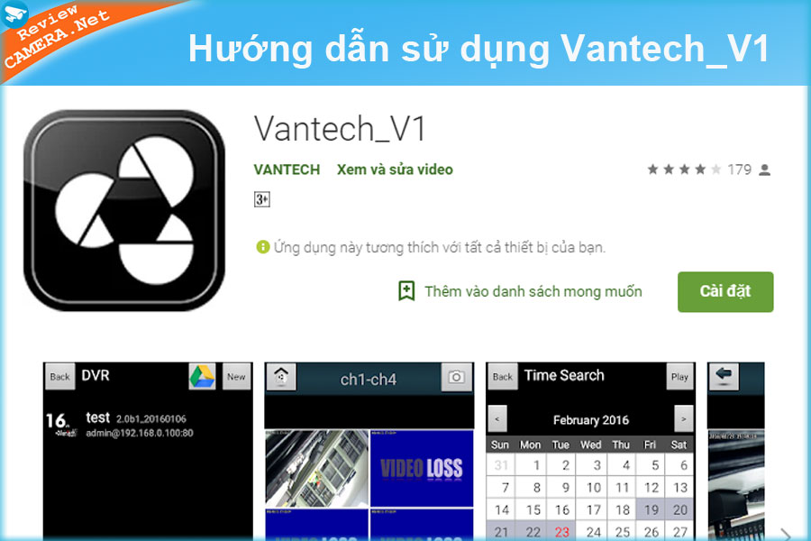 Vantech V1 - Hướng dẫn chi tiết cách cài đặt và sử dụng trên Máy tính và Điện thoại