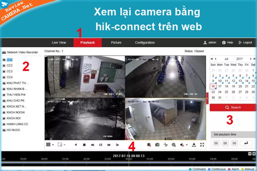 Xem lại camera hikvision bằng hikconnect trên web